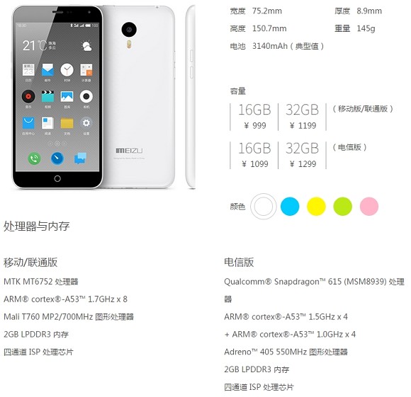 meizu m1 note snapdragon 615