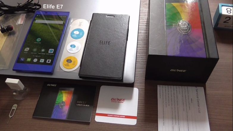 Gionee Elife E7 unboxing