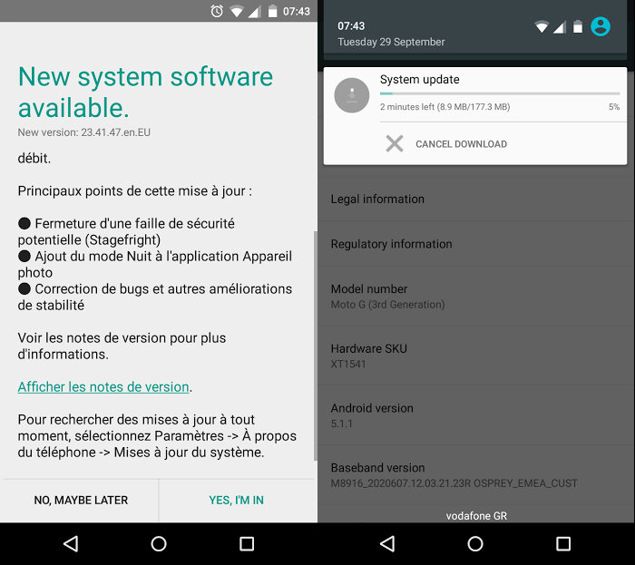 update stagefright night mode camera