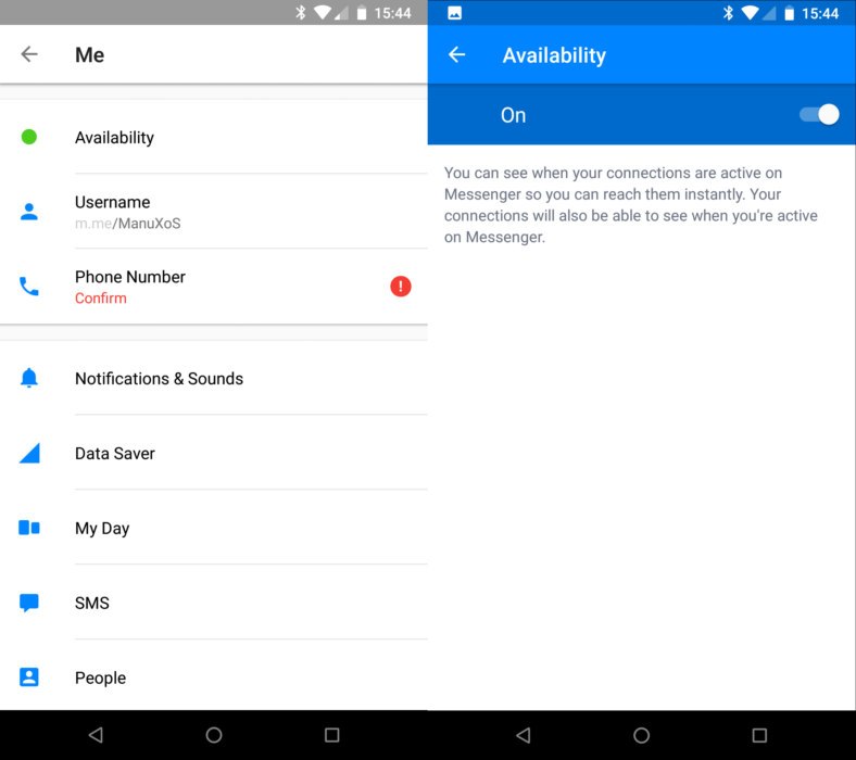 ανενεργός στο facebook messenger