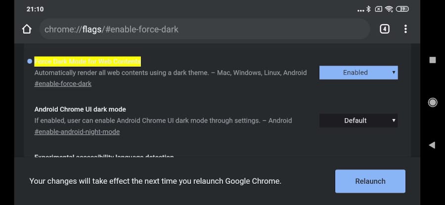 chrome dark mode για όλες τις σελίδες στο ίντερνετ