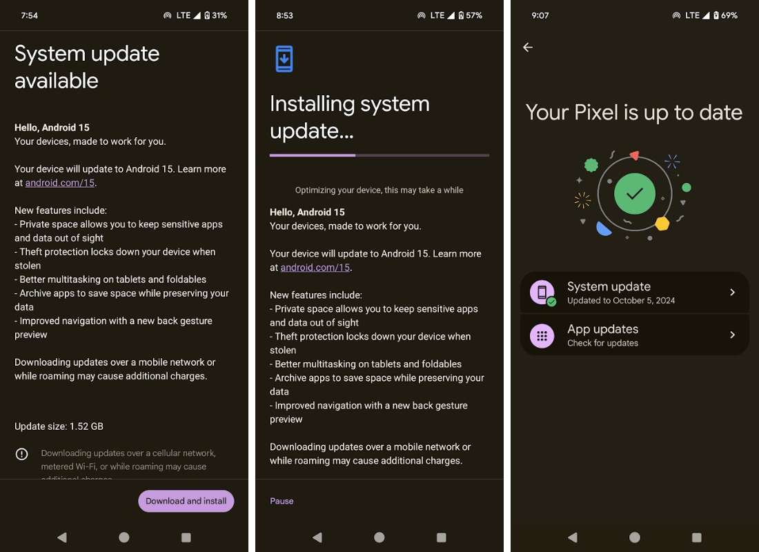 Android 15 Update - Google Pixel 8